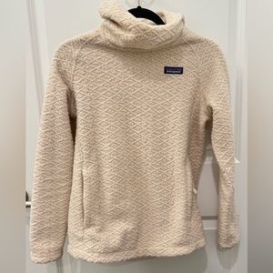 Patagonia Diamond Capra cowl neck cozy fleece hoodie size XS